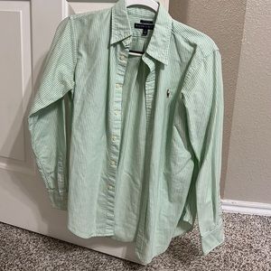 Green Ralph Lauren button down shirt